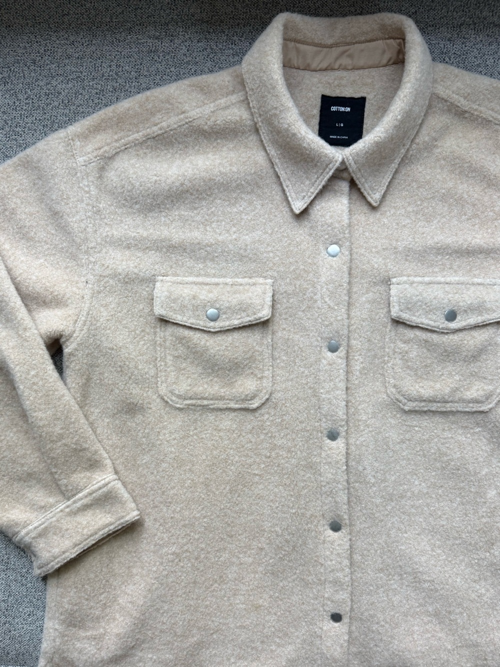 Cotton On- Cream Button Front Shacket